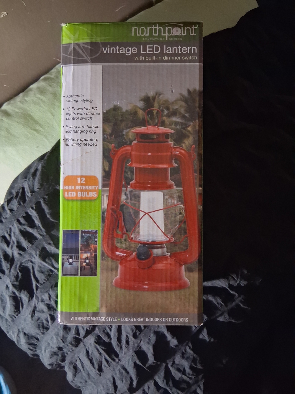 Northpoint Vintage LED Lantern - Red